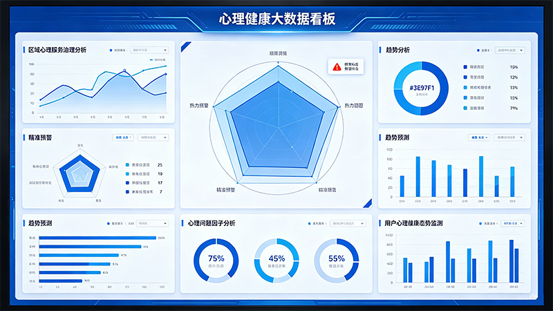 心理云服务平台大屏演示
